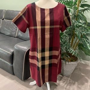Burgundy Maroon tunic dress